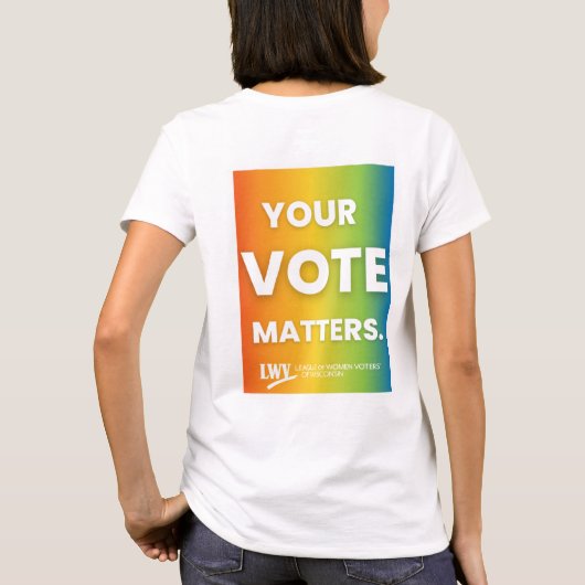 VOTEレインボーTシャツ Tシャツ (裏面)