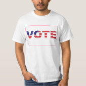 VOTE文字（フラグの色） Tシャツ (正面)