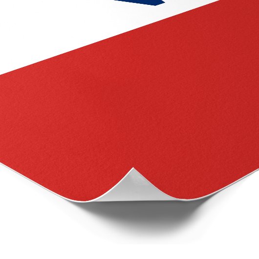 VOTE赤と青のストライプ ポスター (角)