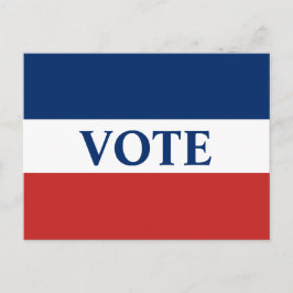 VOTE赤と青のストライプ ポストカード