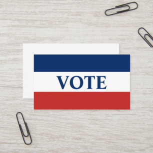 VOTE赤と青のストライプ 名刺