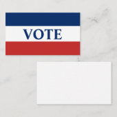 VOTE赤と青のストライプ 名刺 (正面/裏面)