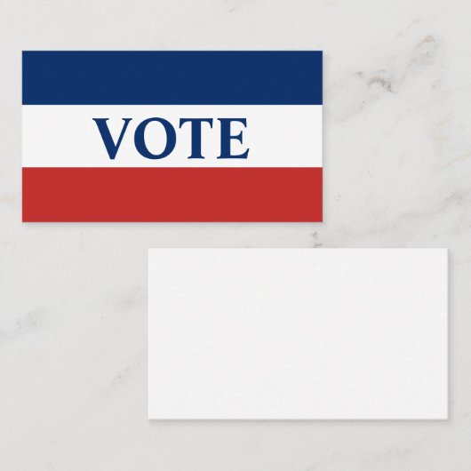 VOTE赤と青のストライプ 名刺 (正面/裏面)