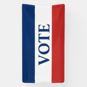 VOTE赤と青のストライプ 横断幕 (縦)