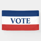 VOTE赤と青のストライプ 横断幕 (横)