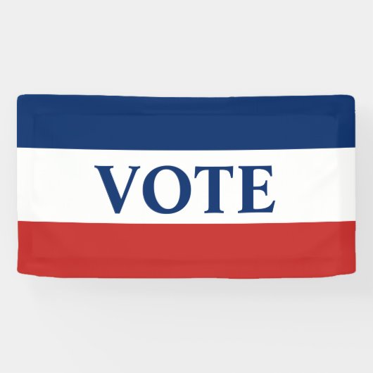 VOTE赤と青のストライプ 横断幕 (横)