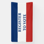 VOTE赤と青のストライプ 横断幕 (縦)
