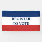 VOTE赤と青のストライプ 横断幕 (横)