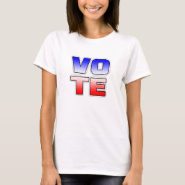 VOTE赤、白、青のTextologyシャツ Tシャツ