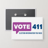 Vote411 バッジ (正面/裏面)
