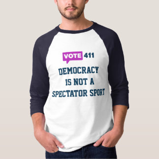 Vote411 民主主義は傍観するものではない ラグラン tシャツ