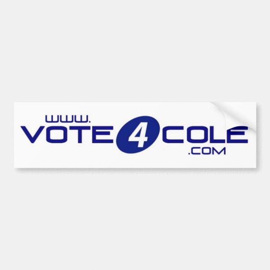 Vote4Coleのバンパーステッカー バンパーステッカー (正面)