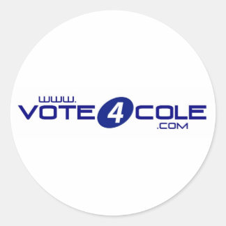 Vote4Coleステッカー ラウンドシール