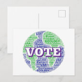 VOTE (地球 - エコロジー) ポストカード (正面/裏面)