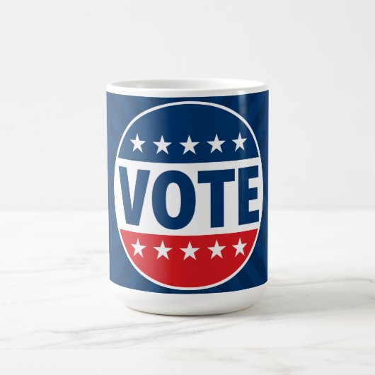 VOTE 太字キャンペーンバッジデザイン コーヒーマグカップ (中央)