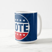 VOTE 太字キャンペーンバッジデザイン コーヒーマグカップ (正面右)