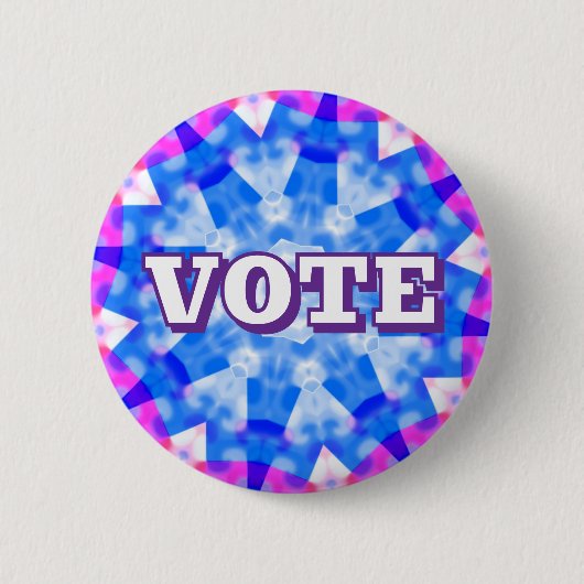 VOTE (文字を変更できます) 缶バッジ (正面)