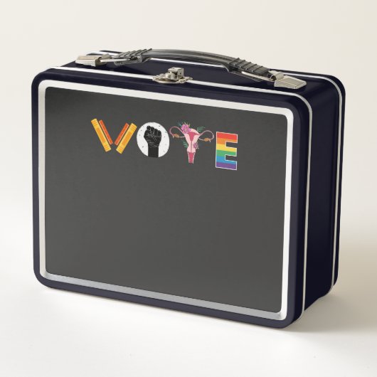 VOTE 本 子宮 LGBT サポート メタルランチボックス (正面)