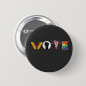VOTE 本 子宮 LGBT サポート 缶バッジ (正面&裏面)