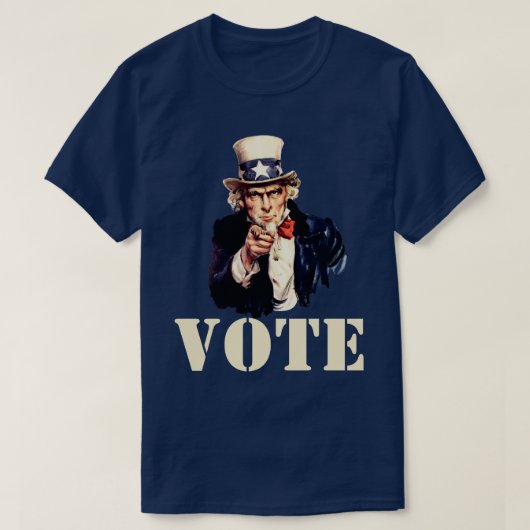 VOTE （濃色） Tシャツ (デザイン正面)