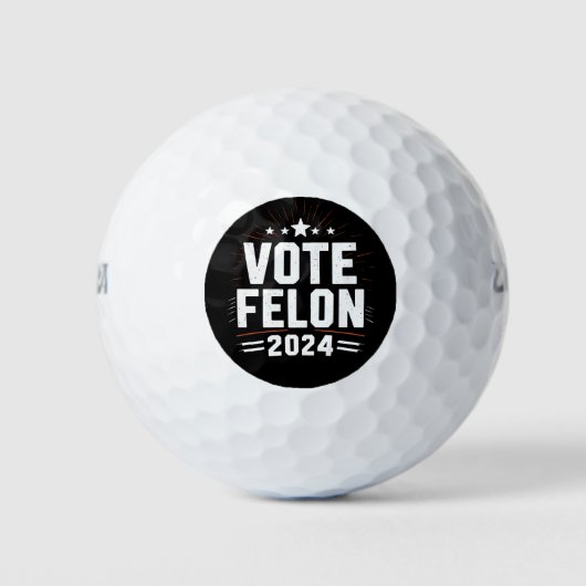 Vote 重罪人トランプ 2024 選挙 投票 ジョーク ゴルフボール (正面)
