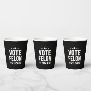 Vote 重罪人トランプ 2024 選挙 投票 ジョーク 紙コップ