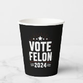 Vote 重罪人トランプ 2024 選挙 投票 ジョーク 紙コップ (正面)