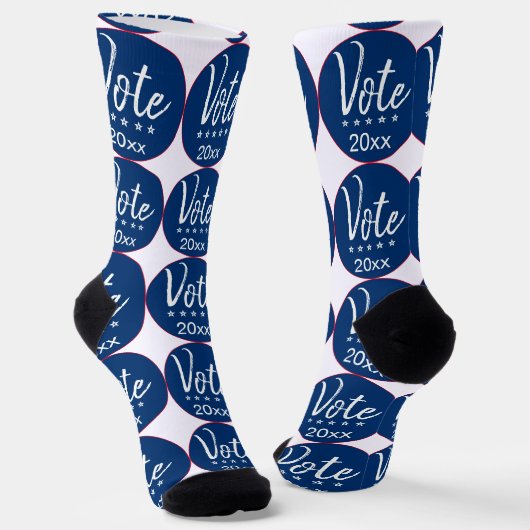 Vote 2026 Election Five Stars Blue Non-Partisan ソックス (傾斜あり)