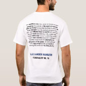 Vote America アレキサンダー・ハミルトン 連邦主義者 第72篇 Tシャツ (裏面)