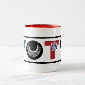 VOTE American、RBG、USPS、BLM、平和と平等 ツートーンマグカップ (中央)