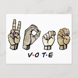 Vote ASL インビテーションポストカード
