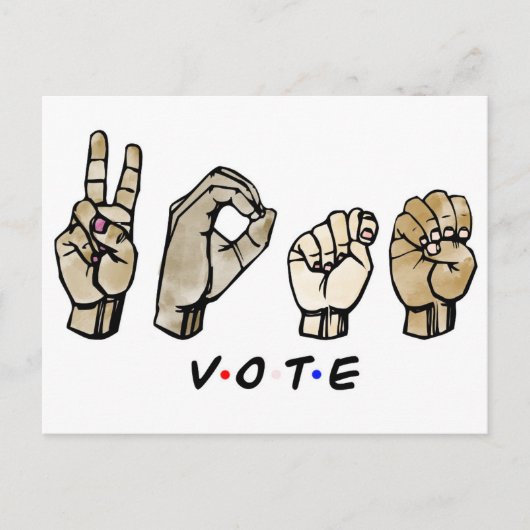 Vote ASL インビテーションポストカード (正面)