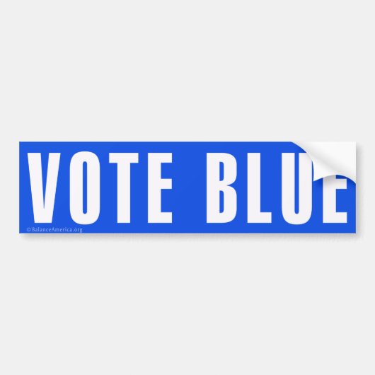 'VOTE BLUE'バンパーステッカー バンパーステッカー (正面)