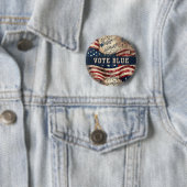 Vote Blueボタン、民主党選挙PIns 缶バッジ (インサイチュ)