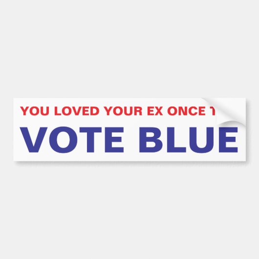 VOTE BLUE バンパーステッカー (正面)