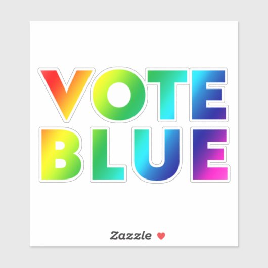 "Vote Blue"プライドlgbtレインボーカラー シール (シート)