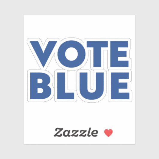 "Vote Blue"青文字スタンプ シール (シート)
