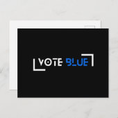 Vote Blue Customizable ポストカード (正面/裏面)