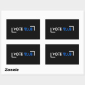 Vote Blue Customizable 長方形シール (シート)