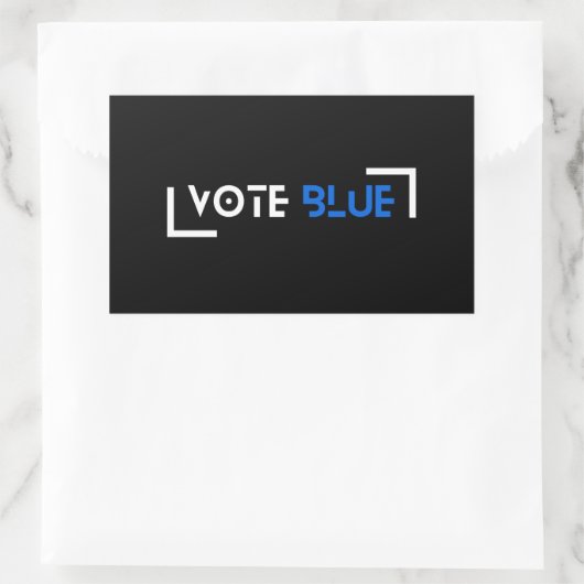 Vote Blue Customizable 長方形シール (バッグ)