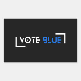 Vote Blue Customizable 長方形シール