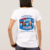 Vote Blue Harris Walz Tシャツ (裏面)