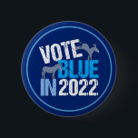 Vote Blue in 2022 Democrat Donkey Midterm Election 缶バッジ<br><div class="desc">Vote Blue in 2022. Cool democratic party voter blue button for the midterm elections. Cute democrat election donkey design about voting straight ticket democrat in the election to make America better. Voters should stay active in state and local races.</div>