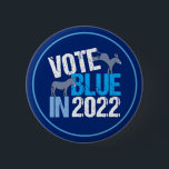 Vote Blue in 2022 Democrat Donkey Midterm Election 缶バッジ<br><div class="desc">Vote Blue in 2022. Cool democratic party voter blue button for the midterm elections. Cute democrat election donkey design about voting straight ticket democrat in the election to make America better. Voters should stay active in state and local races.</div>