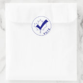 VOTE Canadaスタンプ – BLUE ラウンドシール (バッグ)