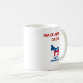 Vote Democrat Pro-Democracy Coffee Mug コーヒーマグカップ (正面右)