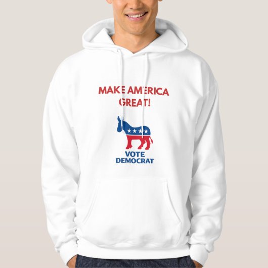 Vote Democrat Pro-Democracy Hoodie パーカ (正面)