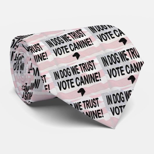 Vote Dog with American Flag ネクタイ (ロール)