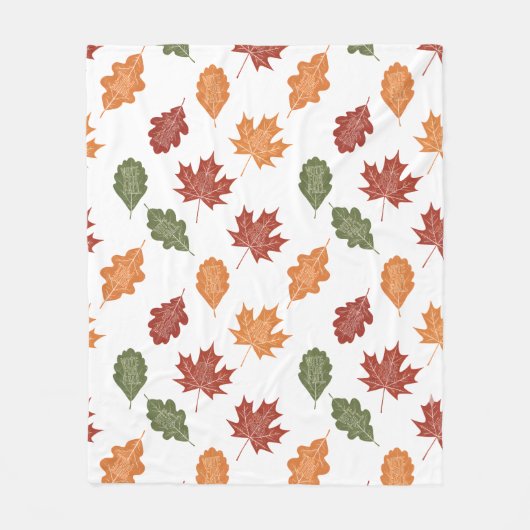 Vote For Fall" Autumn Leaves フリースブランケット (正面)