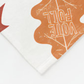 Vote For Fall" Autumn Leaves フリースブランケット (角)